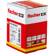 Lade das Bild in den Galerie-Viewer, fischer Nageldübel N 6 x 60/30 S Senkkopf Packung 50 Stck.