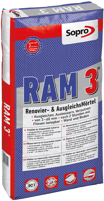 RAM 3® - Renovier- & AusgleichsMörtel