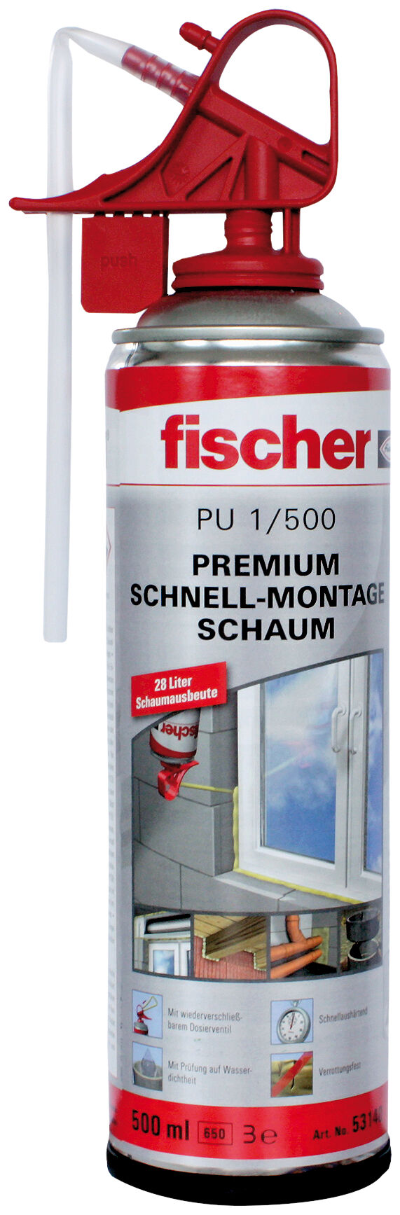 fischer Schnellmontageschaum PU 1/500 B3