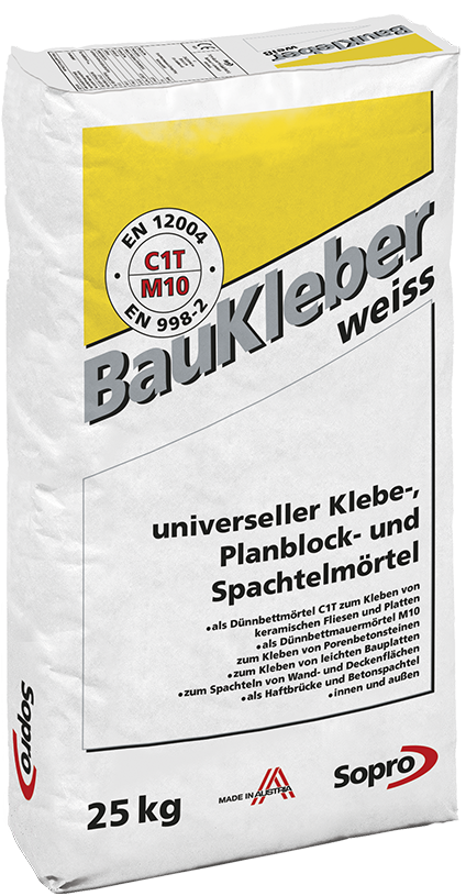 BauKleber weiß - Dünnbettmauermörtel M10