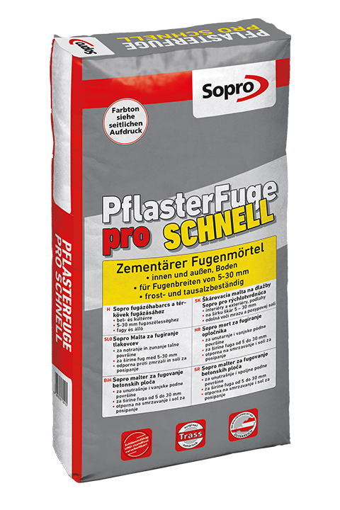 Pflasterfuge pro schnell - mit Trass